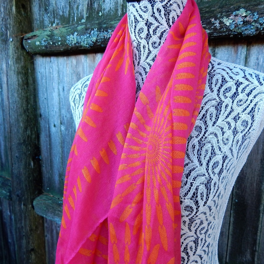 Orange Pink Fasion Scarf